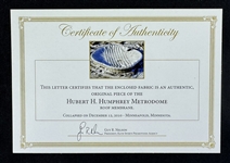 Minnesota Twins 1987 & 1991 Limited Edition Metrodome Roof Swatch
