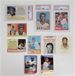 Lot of 10 Ernie Banks Cards w/ 3 PSA Graded