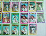 Collection of 58 Vintage 1975 Topps Baseball Cards  