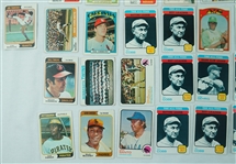 Collection of 1970's Topps Baseball Cards w/ Rookies & Hall of Famers Incl. Lou Gehrig Ty Cobb Cy Young & Hank Aaron