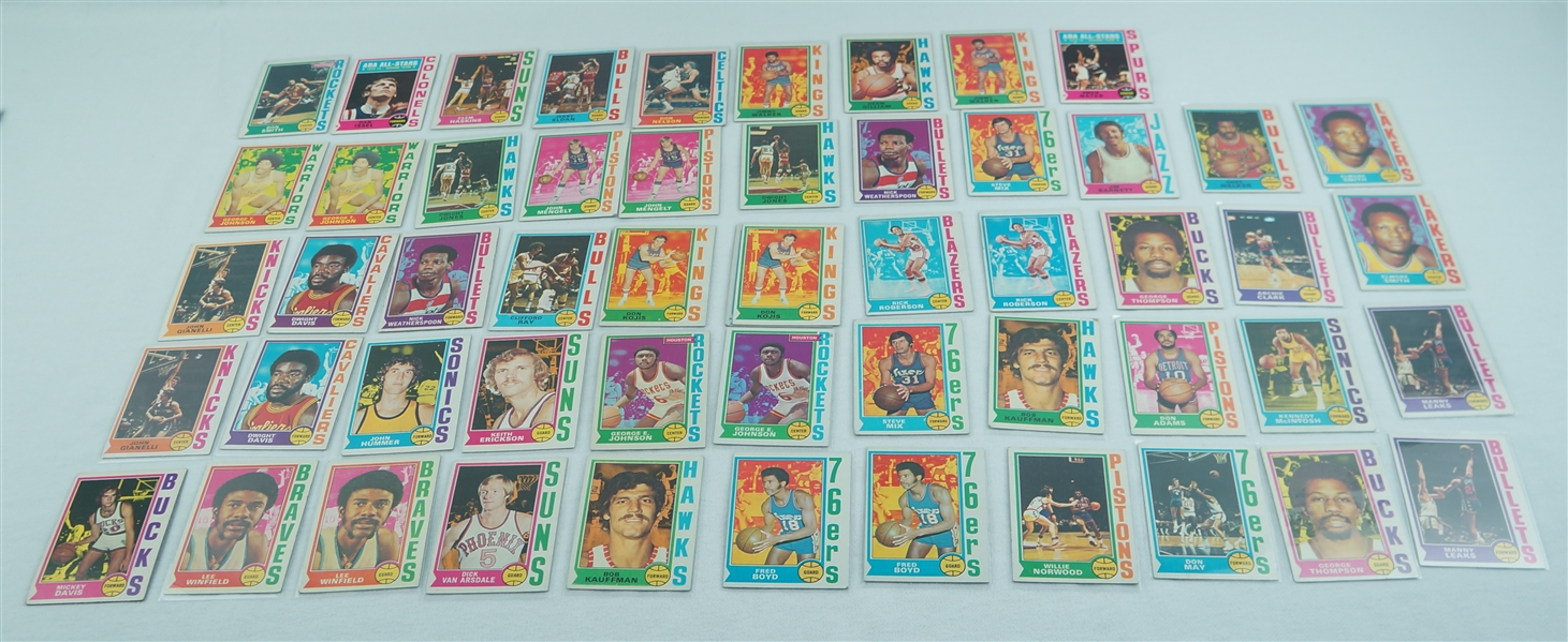 Collection of 1974 Topps Basketball Cards