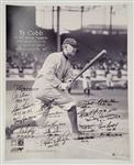 Batting Champions Multi-Signed & Inscribed 16x20 Ty Cobb Photo w/ Kirby Puckett & Rod Carew